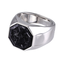 画像をギャラリービューアに読み込む, RSS1077 STAINLESS STEEL RING WITH FORGED CARBON AAB CO..