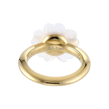 画像をギャラリービューアに読み込む, RSS1079 STAINLESS STEEL RING WITH MOP FLOWER AAB CO..