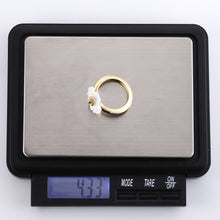 画像をギャラリービューアに読み込む, RSS1079 STAINLESS STEEL RING WITH MOP FLOWER AAB CO..