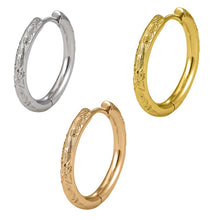 画像をギャラリービューアに読み込む, スクロールフープピアス(M) 片耳販売 【GESS322】