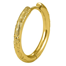 画像をギャラリービューアに読み込む, スクロールフープピアス(M) 片耳販売 【GESS322】