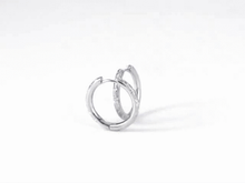 画像をギャラリービューアに読み込む, スクロールフープピアス(M) 片耳販売 【GESS322】
