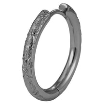 画像をギャラリービューアに読み込む, スクロールフープピアス(M) 片耳販売 【GESS322】