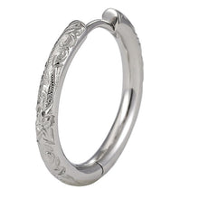 画像をギャラリービューアに読み込む, スクロールフープピアス(M) 片耳販売 【GESS322】