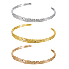画像をギャラリービューアに読み込む, ハートジルコニアバングル 【GBSG202】《刻印可能》