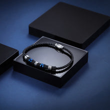 画像をギャラリービューアに読み込む, BSS640 STAINLESS STEEL LEATHER SILICON BRACELET AAB CO..
