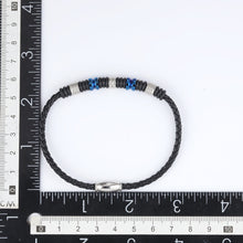 画像をギャラリービューアに読み込む, BSS640 STAINLESS STEEL LEATHER SILICON BRACELET AAB CO..
