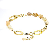 画像をギャラリービューアに読み込む, BSS857 STAINLESS STEEL BRACELET WITH NATURAL STONE AAB CO..
