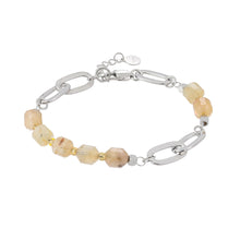 画像をギャラリービューアに読み込む, BSS857 STAINLESS STEEL BRACELET WITH NATURAL STONE AAB CO..
