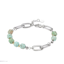 画像をギャラリービューアに読み込む, BSS857 STAINLESS STEEL BRACELET WITH NATURAL STONE AAB CO..
