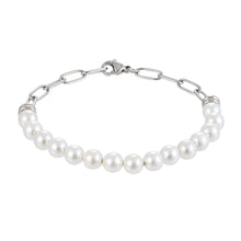 画像をギャラリービューアに読み込む, BSS880 STAINLESS STEEL BRACELET WITH SHELL PEARL AAB CO..
