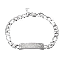 画像をギャラリービューアに読み込む, BSS903 DAMASCUS STEEL BRACELET WITH ID PLATE AAB CO..
