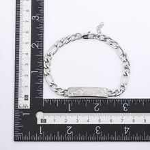 画像をギャラリービューアに読み込む, BSS903 DAMASCUS STEEL BRACELET WITH ID PLATE AAB CO..
