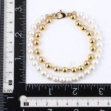 画像をギャラリービューアに読み込む, BSS906 STAINLESS STEEL BRACELET WITH SHELL PEARL AAB CO..
