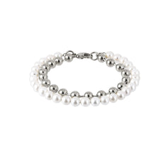 画像をギャラリービューアに読み込む, BSS906 STAINLESS STEEL BRACELET WITH SHELL PEARL AAB CO..
