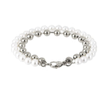 画像をギャラリービューアに読み込む, BSS906 STAINLESS STEEL BRACELET WITH SHELL PEARL AAB CO..
