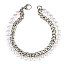 画像をギャラリービューアに読み込む, BSS929 STAINLESS STEEL BRACELET WITH SHELL PEARL AAB CO..
