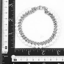 画像をギャラリービューアに読み込む, BSS929 STAINLESS STEEL BRACELET WITH SHELL PEARL AAB CO..
