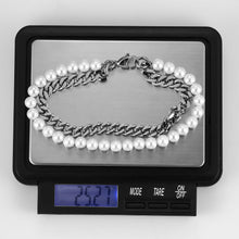 画像をギャラリービューアに読み込む, BSS929 STAINLESS STEEL BRACELET WITH SHELL PEARL AAB CO..
