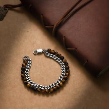 画像をギャラリービューアに読み込む, BSS949 STAINLESS STEEL BRACELET WITH NATRUAL STONE AAB CO..
