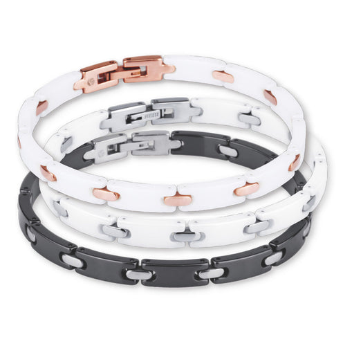 CBS01 STAINLESS STEEL BRACELET WITH CERAMIC AAB CO..