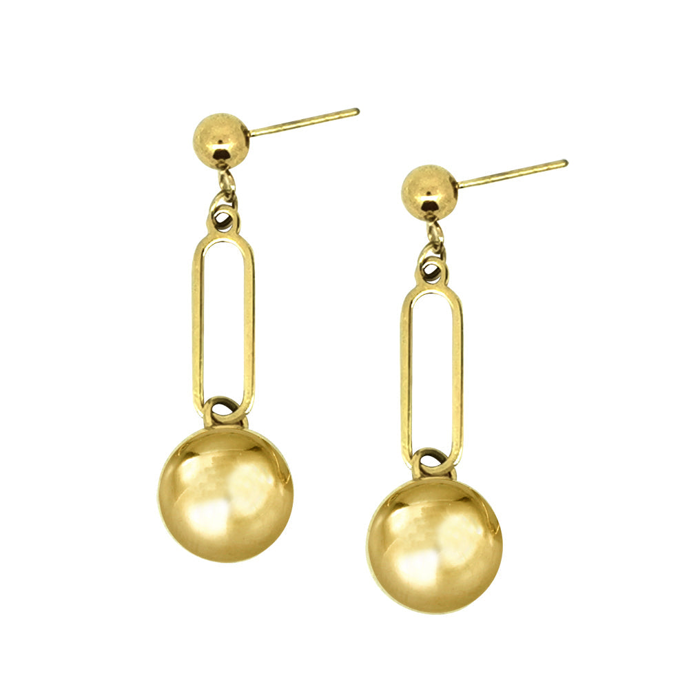 ESS675 STAINLESS STEEL EARRING WITH BALL AAB CO..