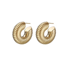 画像をギャラリービューアに読み込む, ESS783 Stainless Steel Hollow Earring AAB CO..
