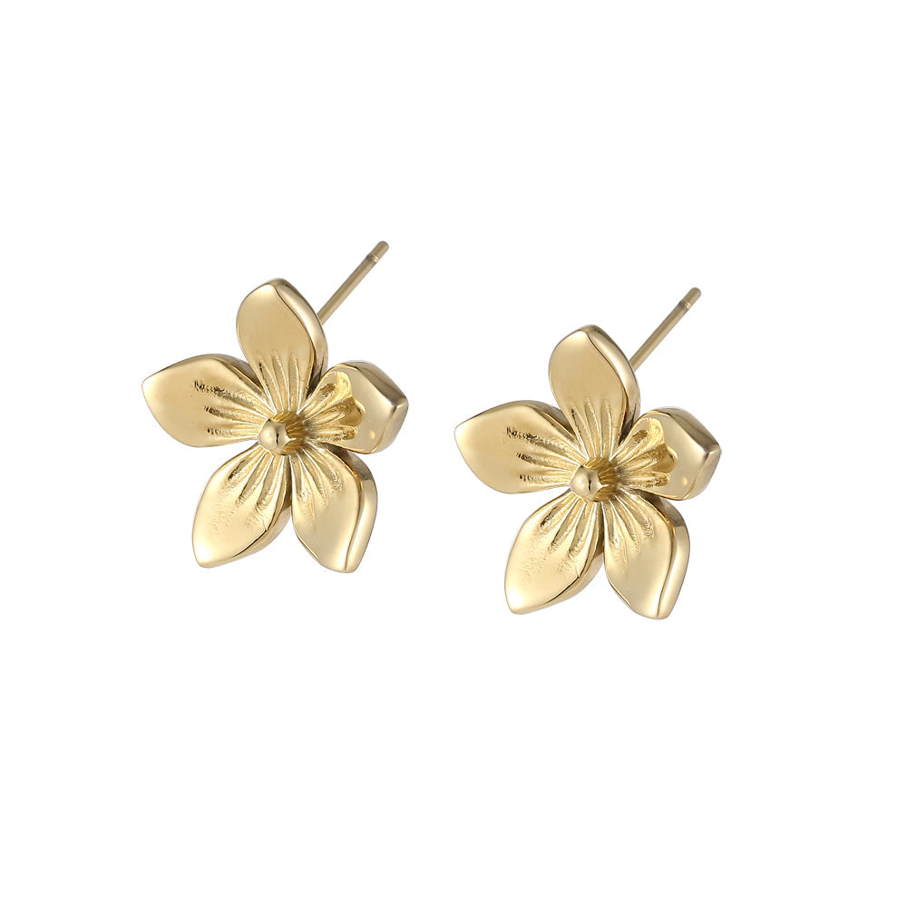 ESS790 STAINLESS STEEL FLOWER EARRING AAB CO..