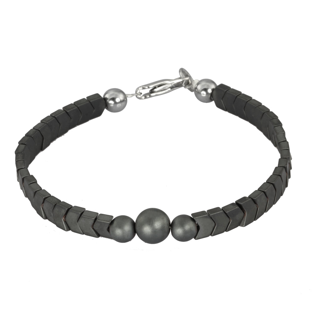 MBSS61 HEMATITE BRACELET AAB CO..