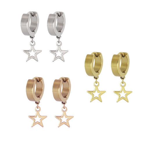 MESS24 STAINLESS STEEL EARRING WITH STAR AAB CO..