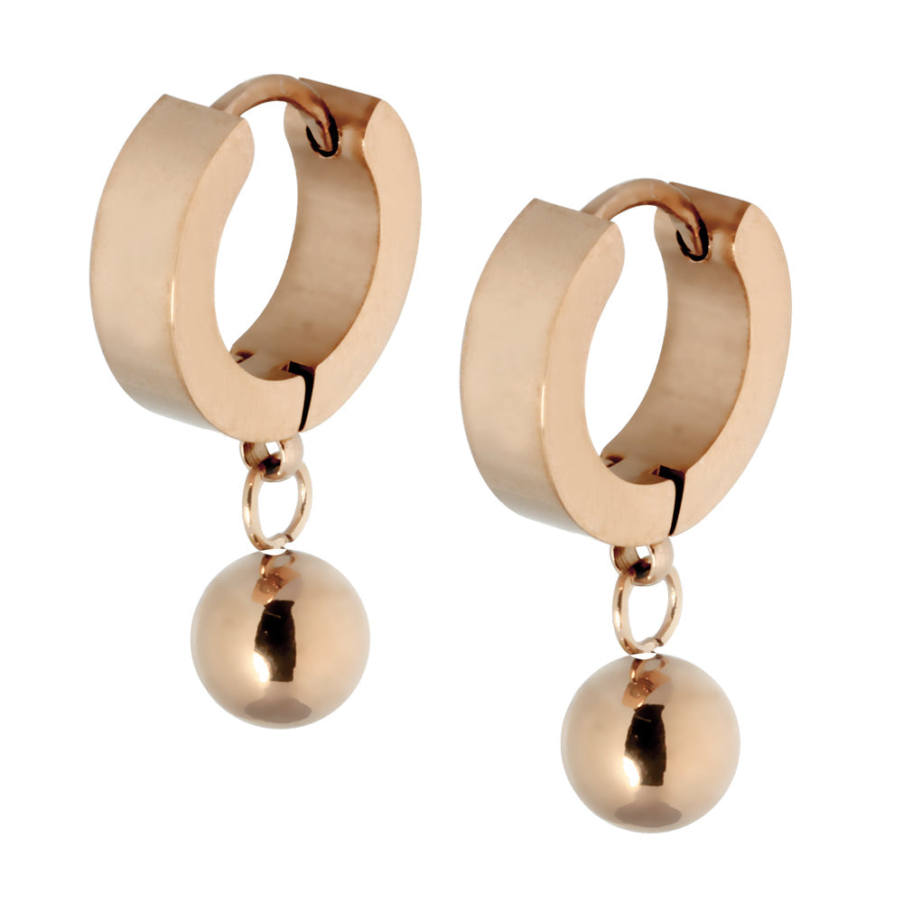 MESS25 STAINLESS STEEL EARRING WITH BALL AAB CO..