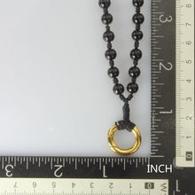 画像をギャラリービューアに読み込む, MNSS11 BEAD NECKLACE WITH STAINLESS STEEL RING AAB CO..
