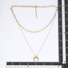 画像をギャラリービューアに読み込む, MNSS25 STAINLESS STEEL MULTI CHAIN NECKLACE AAB CO..
