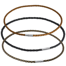 画像をギャラリービューアに読み込む, NSS362 STAINLESS STEEL LEATHER NECKLACE AAB CO..
