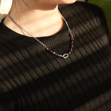 画像をギャラリービューアに読み込む, NSS780 STAINLESS STEEL NECKLACE WITH NATURAL STONE AAB CO..
