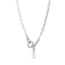 画像をギャラリービューアに読み込む, NSS798 STAINLESS STEEL NECKLACE WITH PEARL AAB CO..
