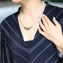 画像をギャラリービューアに読み込む, NSS802 STAINLESS STEEL NECKLACE WITH SHELL PEARL AAB CO..
