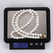 画像をギャラリービューアに読み込む, NSS861 STAINLESS STEEL NECKLACE WITH SHELL PEARL AAB CO..
