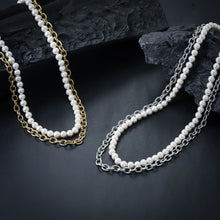 画像をギャラリービューアに読み込む, NSS862 STAINLESS STEEL NECKLACE WITH SHELL PEARL AAB CO..
