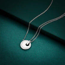 画像をギャラリービューアに読み込む, NSS889 STAINLESS STEEL NECKLACE WITH CZ (ROUND PENDANT) AAB CO..
