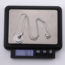 画像をギャラリービューアに読み込む, NSS889 STAINLESS STEEL NECKLACE WITH CZ (ROUND PENDANT) AAB CO..
