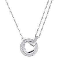 画像をギャラリービューアに読み込む, NSS890 STAINLESS STEEL NECKLACE WITH CZ AAB CO..
