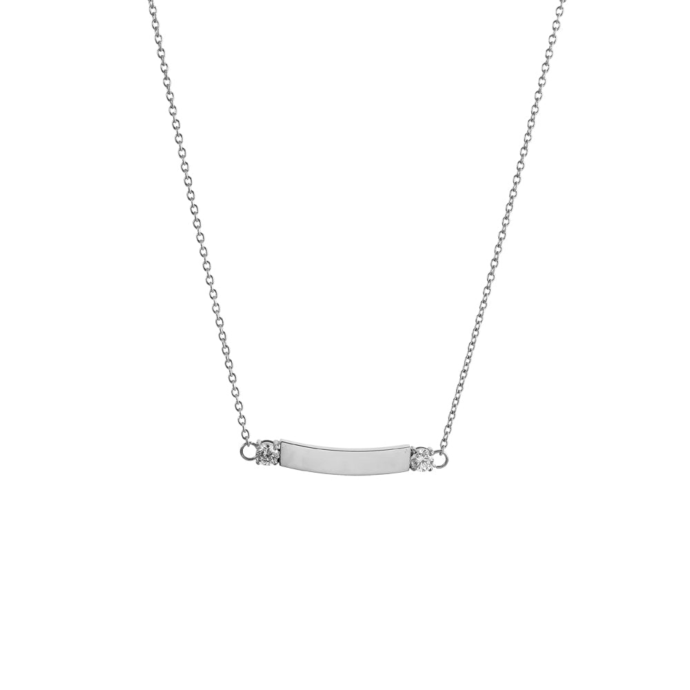 NSS891 STAINLESS STEEL NECKLACE WITH CZ AAB CO..