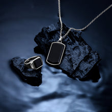 画像をギャラリービューアに読み込む, PSS1168 STAINLESS STEEL DOG TAG WITH NATURAL STONE AAB CO..
