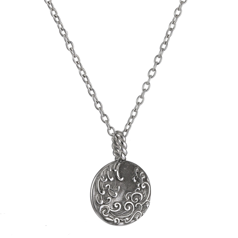 PSS1192 Stainless Steel Zodiac Pendant -- Aquarius AAB CO..