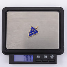 画像をギャラリービューアに読み込む, PSS1238 STAINLESS STEEL TRIANGULAR PENDANT WITH EPOXY AAB CO..
