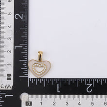 画像をギャラリービューアに読み込む, PSS1242 STAINLESS STEEL HEART SHAPE PENDANT WITH EPOXY &amp; CZ AAB CO..
