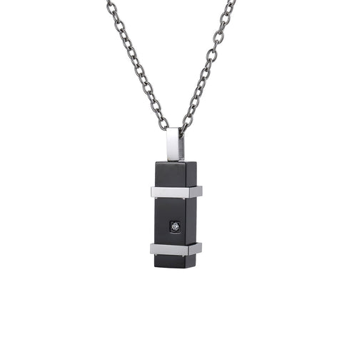 PSS1246 STAINLESS STEEL PENDANT WITH CZ AAB CO..