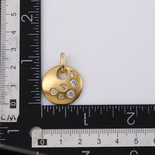 画像をギャラリービューアに読み込む, PSS1267 STAINLESS STEEL ROUND PENDANT WITH CZ AAB CO..
