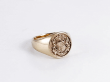 画像をギャラリービューアに読み込む, RSS1034 STAINLESS STEEL ROUND SIGNET RING AAB CO..
